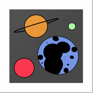 Cartoon planets Posters and Art